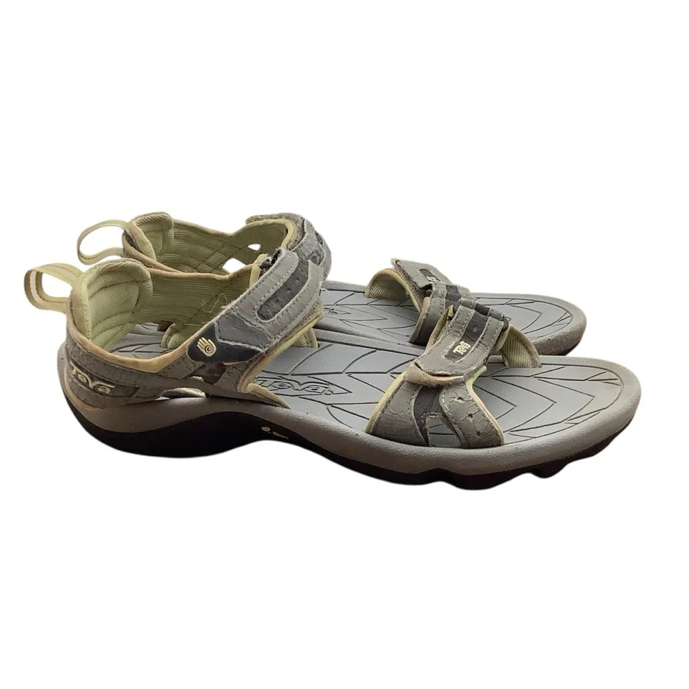 Teva Gray Sport Sandals with Adjustable Straps and‎ Rubber Sole size 10